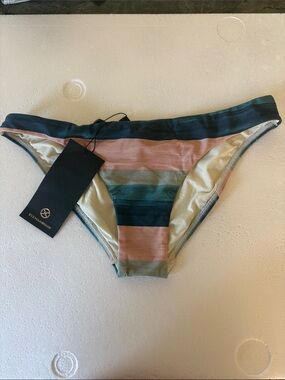 VIX Striped Bikini Bottom with Tag - Multicolor